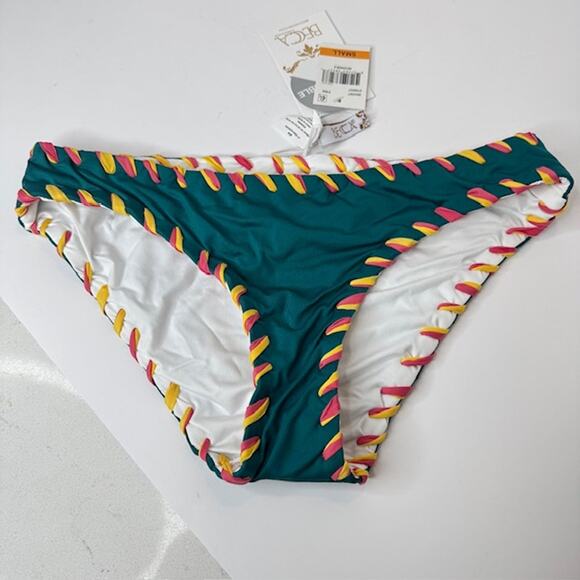 Becca Reversible Small Camille Low Rise Bikini Bottom Whipstitch - Picture 3 of 13